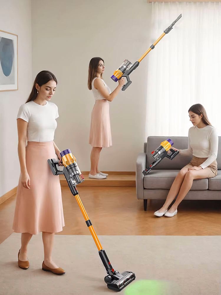 V18 cordless vacuum used in home cleaning scenario