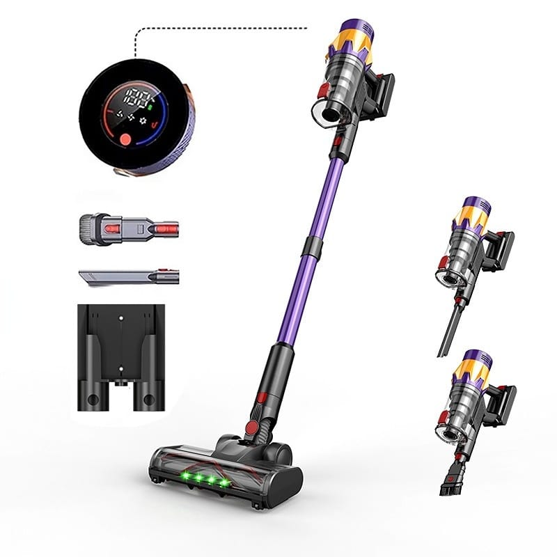 Purple V18 cordless vacuum configuration for visual product differentiation